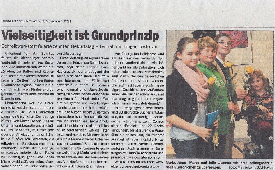 Hunte Report Oldenburg 02.11.2011