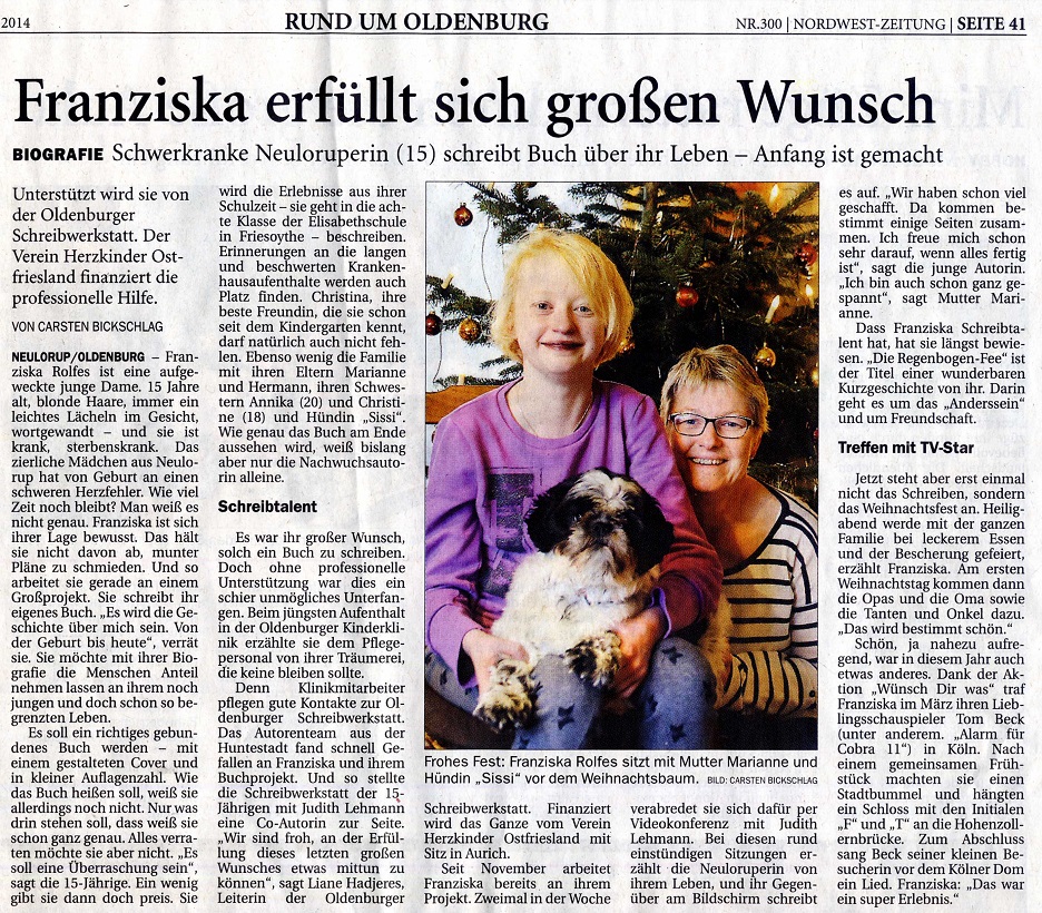 Nordwest-Zeitung 24.12.2014